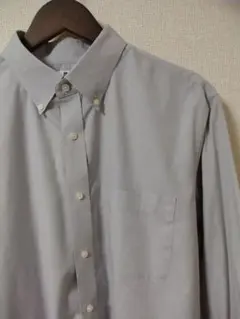 ☆*☆様 UNIQLO　グレー ボタンダウン 長袖ワイシャツ