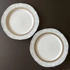 Noritake ノリタケ プレート2枚セット 23cm ハンプシャープラチナのサムネイル