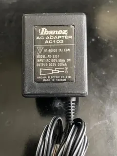 Ibanez AC ADAPTER AC103 AD-3351のサムネイル
