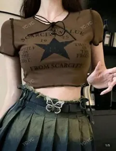 半袖 Tシャツ ブラウン y2k