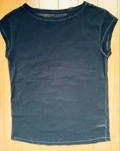 Curensology シフォンブラウス半袖　ブラック F