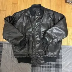 80〜90s イタリア製　バルスターブルゾン　フェイクレザー