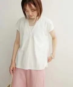 URBAN RESEARCH DOORS ひやサラクールVスキッパープルオーバーのサムネイル