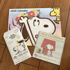 お値下げ！日生スヌーピー 壁掛け卓上カレンダースケジュール帳3点セット