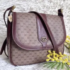 グッチ オールド マイクロgg ショルダーバッグ スプリーム ゴールド