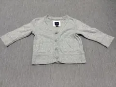 ベビーギャップ　グレーの長袖カーディガン　80