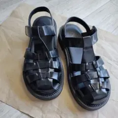 ZARA グルカサンダル ブラック サイズ37
