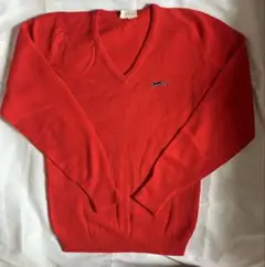 Slazenger Vネック 赤 ニット セーター ゴルフ vintage 英国