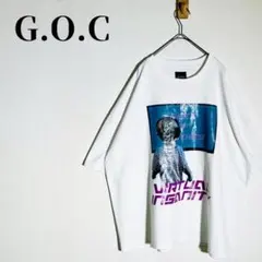 G.O.C　ビッグシルエットT　アートプリント　韓国ファッション　ホワイト　Lのサムネイル