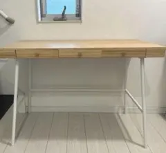 IKEA PS 2012ドロップリーフテーブル 竹製/ホワイトバタフライテーブル