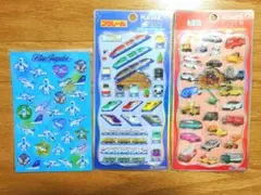【14日まで】乗り物シール　3枚セット　トミカ　プラレール　ブルーインパルス