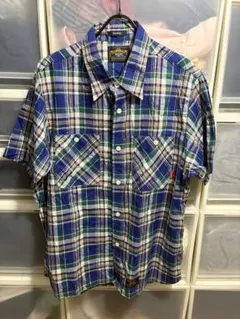 WTAPS ダブルタップス　半袖チェックシャツ　サイズLのサムネイル