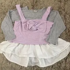 petit main レイヤード長袖カットソー 100cm