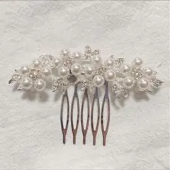 髪飾り シルバー かんざし　結婚式 卒園　卒業　入園　入学　和装 花 着物