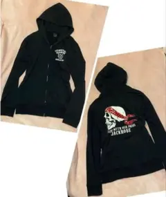 Ed Hardy ジップアップパーカー 白 S エドハーディーシミ有り y2k