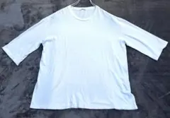 AURALEE オーラリー　綿100%カットソー　白　 五分袖 Tシャツ1