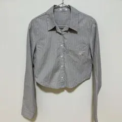 クロップドシャツ ストライプ