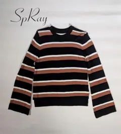 SpRay ボーダー薄手ニット