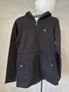 【美品】courrèges クレージュブラックパーカー サイズ40 黒のサムネイル