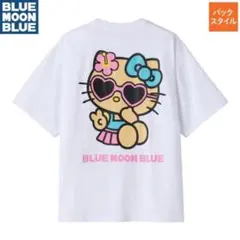 サンリオ ハローキティ 日焼けキティ ブルームーンブルー Tシャツ ホワイト Mのサムネイル