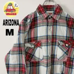 usa古着 ARIZONA JEAN　ネルシャツM　レッドホワイト　チェックのサムネイル