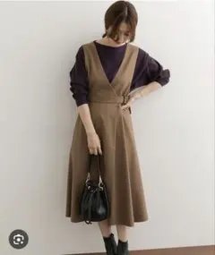 アーバンリサーチドアーズ ウエストベルト付ジャンパースカート