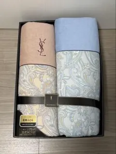 イヴサンローラン 軽くて心地良い肌掛布団 2枚セット ペイズリー ysl【新品】