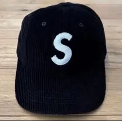Supreme Corduroy S Logo 6-Panel 24FW 黒