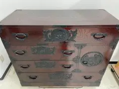 岩谷堂箪笥 欅 漆塗り 3段整理箪笥 南部鉄器金具 伝統工芸 - メルカリ