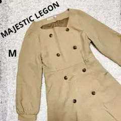 【MAJESTIC LEGON】 ベージュ ダブルブレスト トレンチコート　M