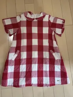 タルティーヌエショコラ　チェック柄 半袖ワンピース