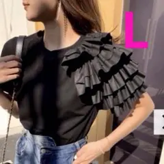 BIRTHDAY BASH ★ 人気❣️おしゃれトップス　アシメフリルTシャツのサムネイル