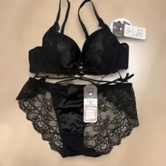 Kuromi ブラジャーショーツセット Mサイズ ブラックのサムネイル