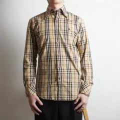希少】BURBERRY 2WAY ノバチェック ロールアップ シャツ - メルカリ
