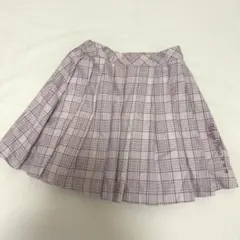 mezzo piano プリーツスカート チェックスカート