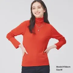 GU ソフトリブタートルネック　長袖