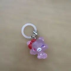 ピンクキャラクター型チャームキーホルダー