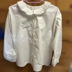 サマンサモスモス☆ホワイトフリル長袖シャツ