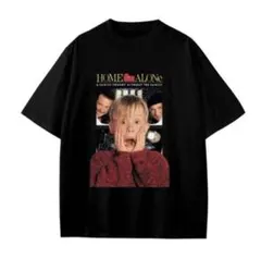 HOME ALONE ブラック ホームアローンプリントTシャツのサムネイル