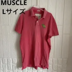 アバクロンビーアンドフィッチ　メンズトップスポロシャツ　ピンク　Lサイズ