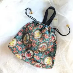 ハイジアンティーク メッシュ巾着バッグ 柄の配置良好 オンライン完売