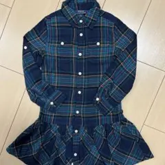 ラルフローレン　チェック柄シャツワンピース　110㎝　春秋冬