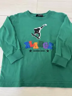 XLARGE グリーン 長袖カットソー