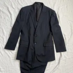 大きいサイズ☆LES MUES セットアップ スーツ ストライプ 洗える AB7