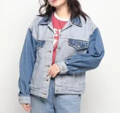 リーバイス/2トーン切り替えしデニムトラッカージャケット/バイカラー