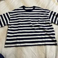 ネイビーとホワイトのストライプTシャツ 半袖
