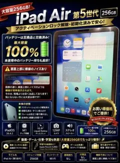 極美品】iPad Air 256GB バッテリー100% - メルカリ