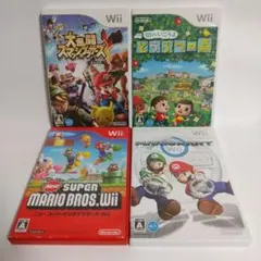 Wiiソフト4本セット 大乱闘スマッシュブラザーズX 他