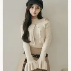 ダーリッチ アンサンブルシャギーニットトップス