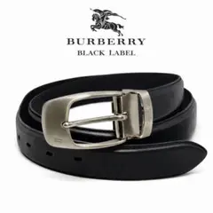 【美品】BURBERRY BLACK LABELレザーベルト ブラック BURBERRY BLACK LABEL（バーバリーブラックレーベル） レザーベルト